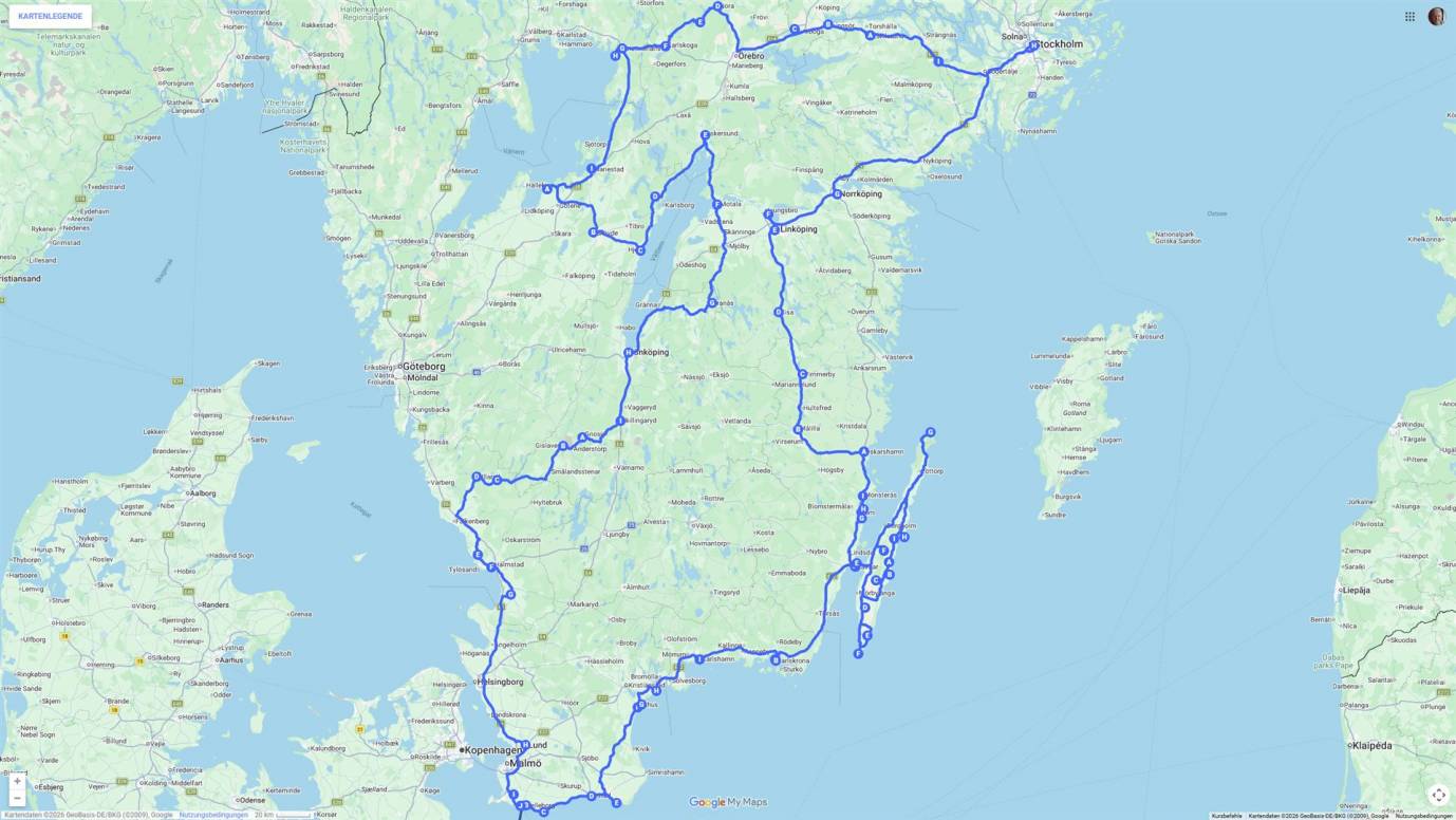 2026 - Planung Herbsttour durch Schweden mit Käthe