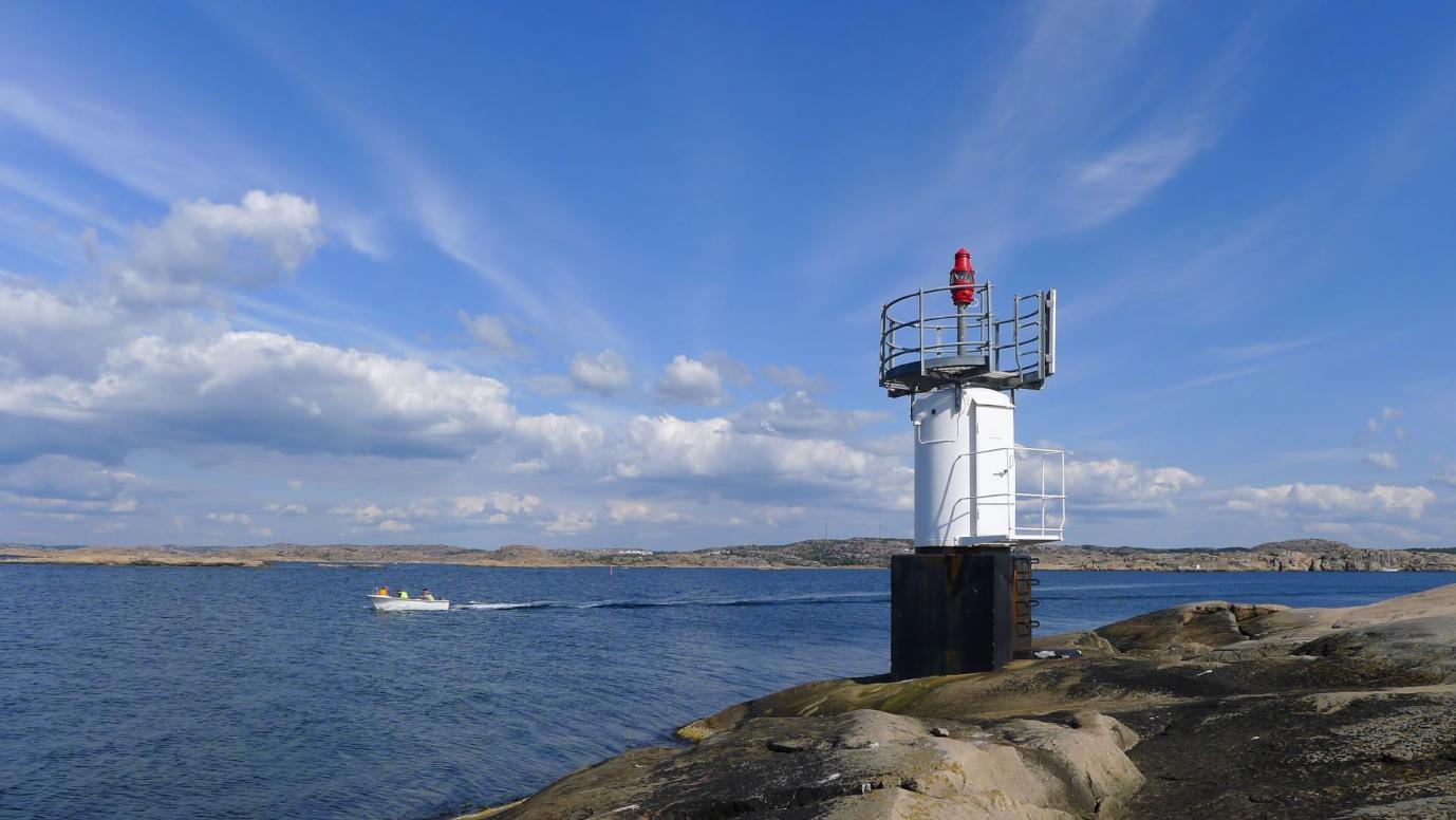 Leuchtturm auf der Insel Ramsvik (bei Tängevik)