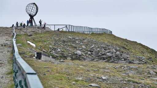 Blick zum Nordkap - Globus