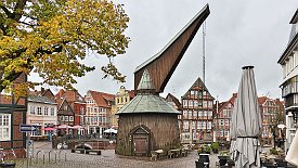 231031-24v Stade - Stadtbummel am Nachmittag, Hansehafen am Fischmarkt