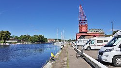 240901-30v Halmstad - Wohnmobilstellplatz am Yachthafen